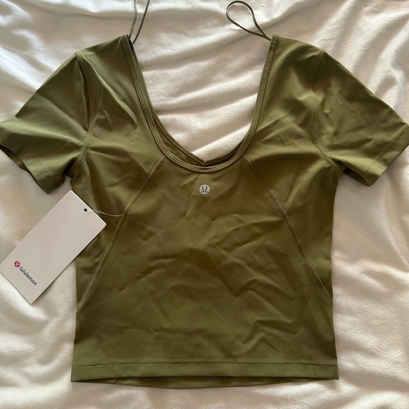 Lululemon Align Tee Olive Green Tee - Picture 2 of 5